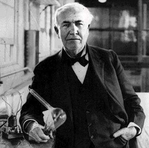 Thomas Edison creats the indandescent light bulb.