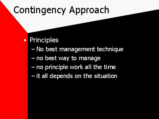 Contingency Approach