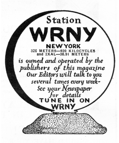 A radio statio in NYC, WRNY begins to broadcast television shows.