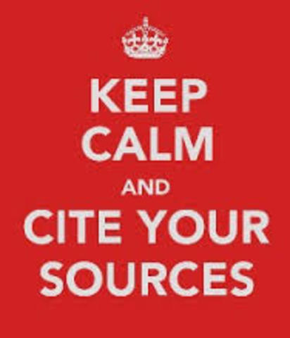 Don't forget to Cite your Sources.