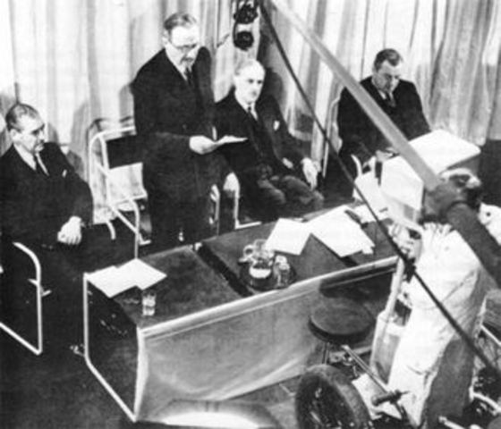 first British television broadcast