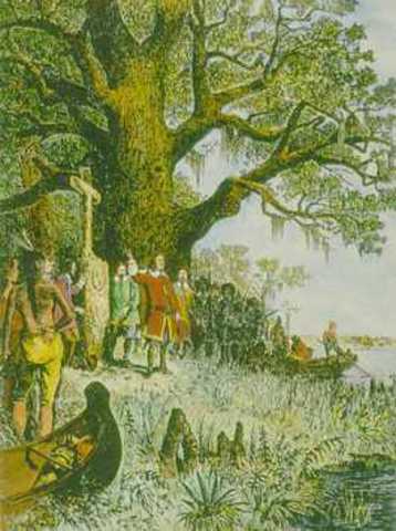 Sieur de la Salle names Louisiana