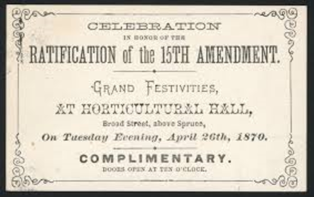 15th amendment ratified