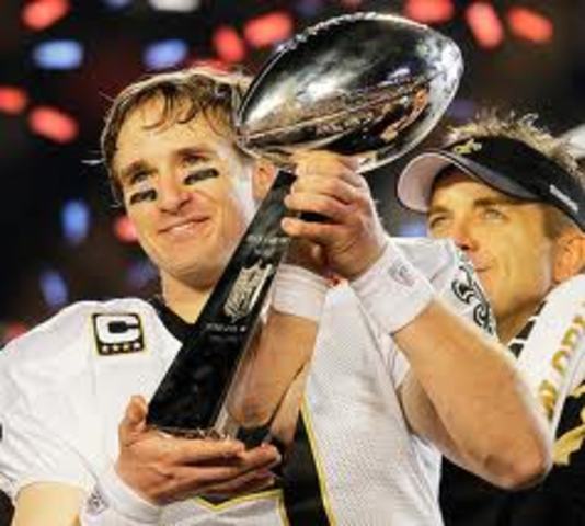 Saints won Super Bowl
