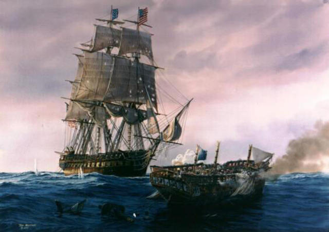 USS Constitution scores a victory