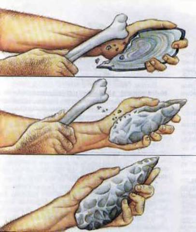 250000 a.C. Hachas de piedra