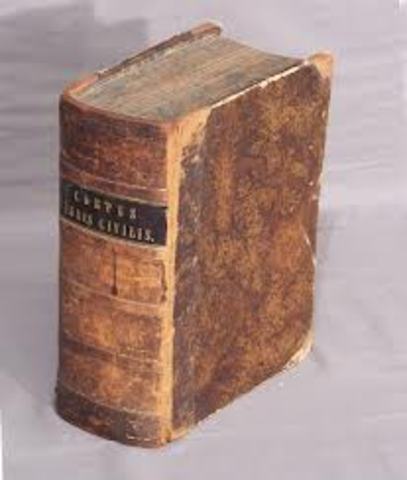 Justinian I codifies the Roman Laws