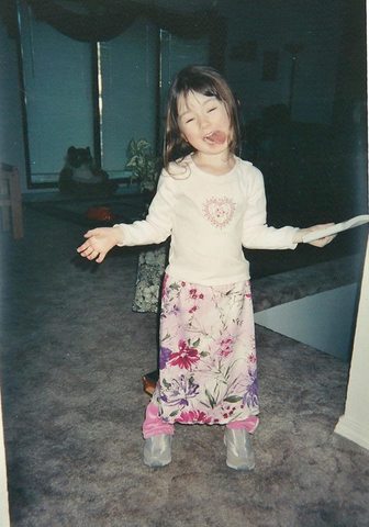 Playing dress up as a kid