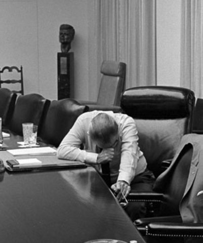 Lyndon B. Johnson fights the Vietnam War.