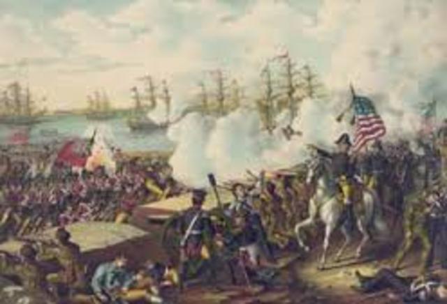 Britian blockades American Ports