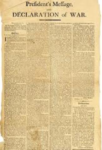 Congress declares war on Britain