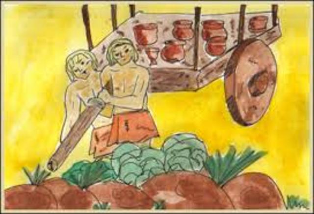 3500 a.c Construcción de carros en dos ruedas