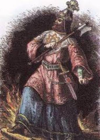 Hun empire in China was overthrown