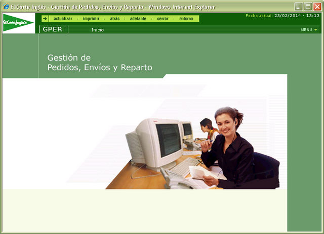 Antecedentes .- La web de super emite vales corporativos.