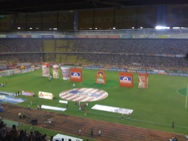 Junior was champion in Colombia. Metropolitano stadium