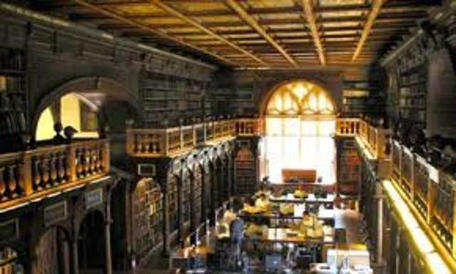 Bodelian Library at Oxford is established