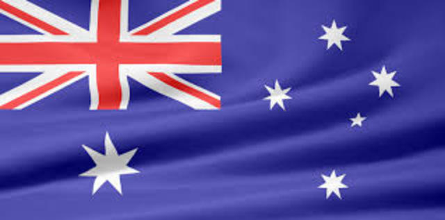 The first fleet arrives in Australia