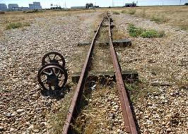 george stephenson builds the first passenger railway.