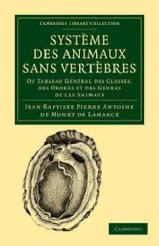 Jean-Baptiste Lamarck published Système des animaux sans vertèbres