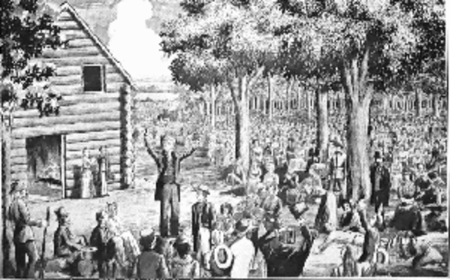 Charles Finney preaches in the Second Great Awakening