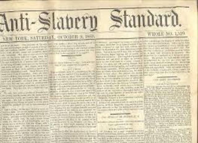 WIlliam Lloyd Garrison starts the anti-slavery newspaper called The Liberator