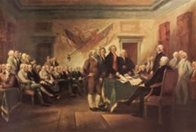 Continental Congress sign the Declaration of Independence