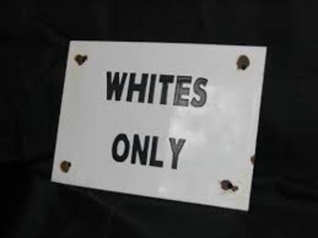 Apartheid is introduced. Laws legally and physically separate different racial groups.