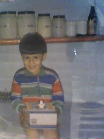 His parents bought him a cake only for he, because of his birthday.