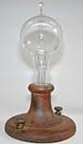 Thonas Edison invents the lightbulb