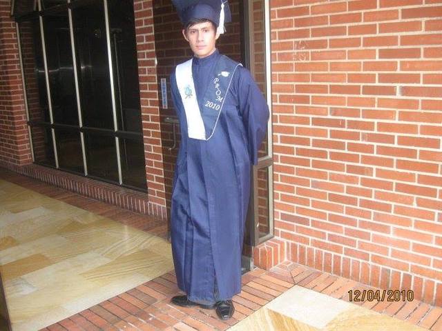 He finished highschool.