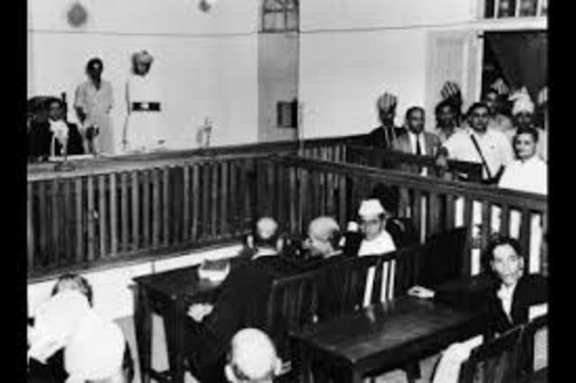 Gandhi is assassinated by Nathuram Vinayuk Godse, a Hindu nationalist.