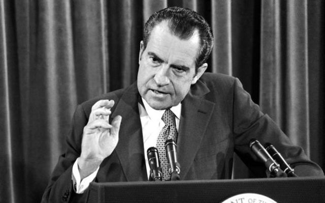 President Nixon announces that U.S. troops will attack enemy locations in Cambodia
