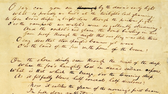 Writing of the Star Spangled Banner