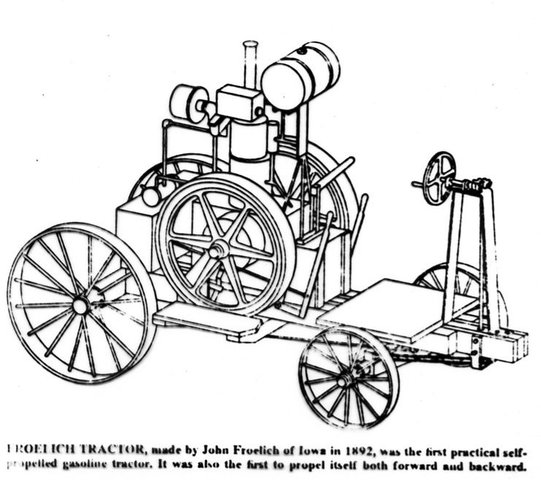 First gasoline powerd tractor