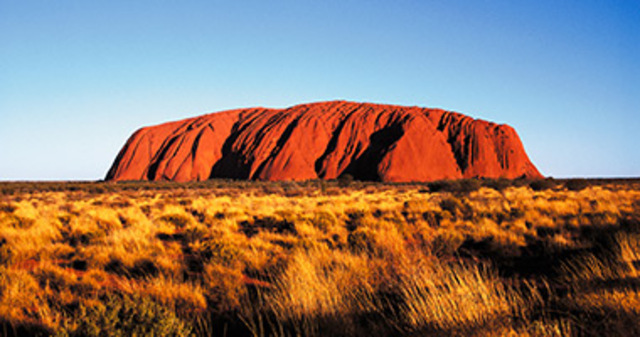Ayers rock first in sight of the Europeans