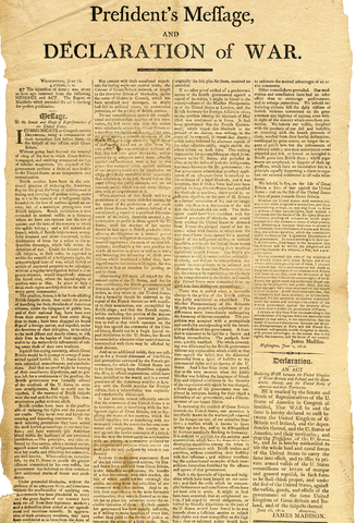 Congress Declares War on Britain