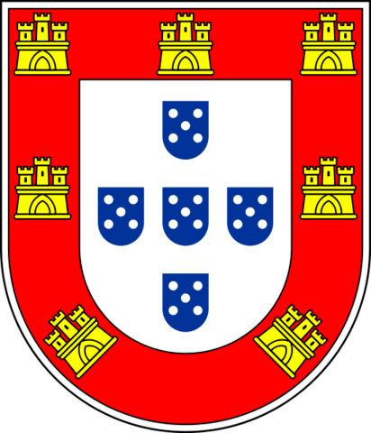 Nova bandeira portuguesa, bicolor (azul e branco).