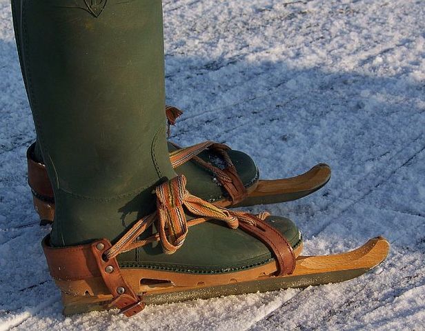 People from the Netherlands attached blades to their wooden clogs