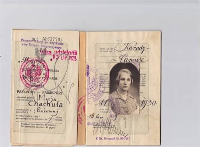 Mary Chachula (My great grandmother) arrived in Canada
