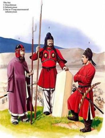 The Sui dynasty began