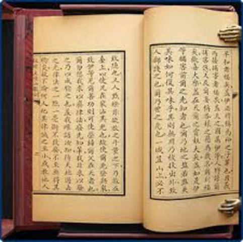 The earlist printed book was in China