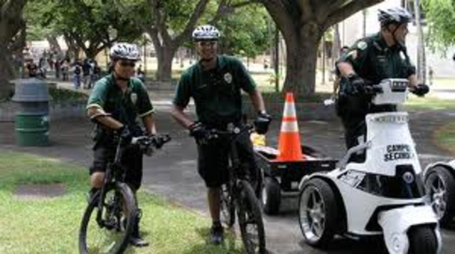 Finished placement as Campus Security