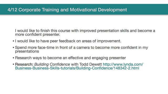 4/12 Cororate Training and Motivational Development