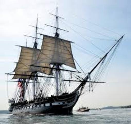 USS constitution scares a victory