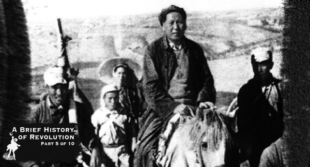 Mao Zedong heads Long March