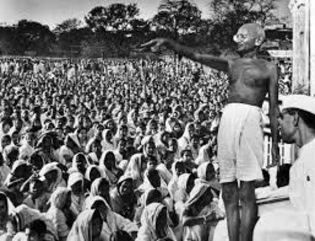 Gandhi protests nonviolently