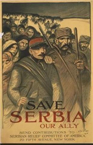 World War I begins as Austria declares war of Serbia