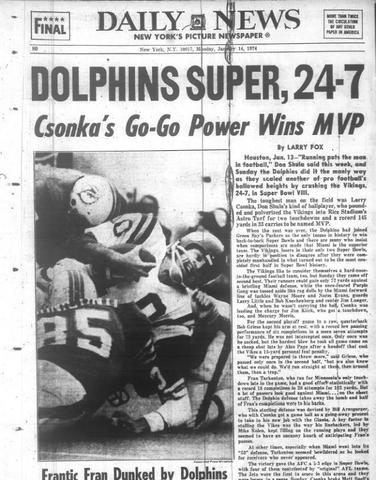 Miami Dolphons Win the Superbowl!