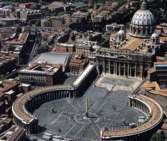 Aerial view of Saint Peter's Basilica
