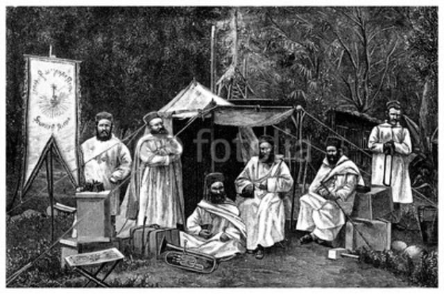 Christian missionaries start missions to convert natives